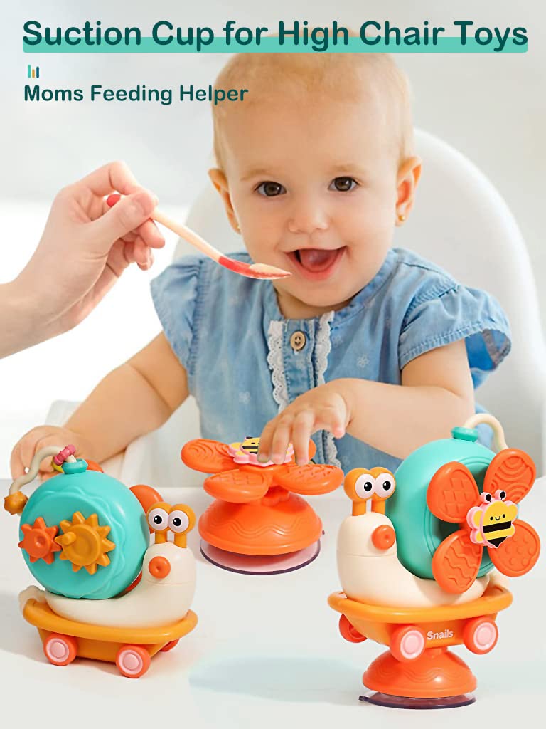 PATPAT Baby Bath Toys Cartoon Snail Sensory Toys for Babies Newborn Toys Pull Back Car High High Chair Toy for Airplane Travel, Montessori Toys & Gifts for Toddlers Boys Girls 1-3 Years Old, Orange PATPAT Baby Bath Toys Cartoon Snail Sensory Toys for Babies Newborn Toys Pull Back Car High High Chair Toy for Airplane Travel, Montessori Toys & Gifts for Toddlers Boys Girls 1-3 Years Old, Orange